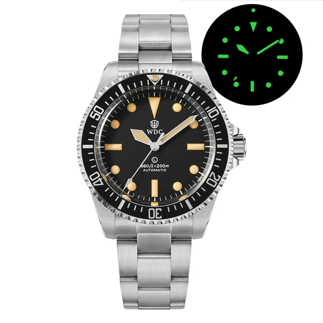 Watchdives Top Hat Sapphire Vintage Sub Watch 5513B-泡泡镜-白面剑针-三株+五孔扣 kol saati