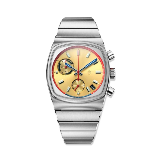 Brew Watches Metric - Star Chronograph Watch METRIC-GLD-RED-BLU kol saati