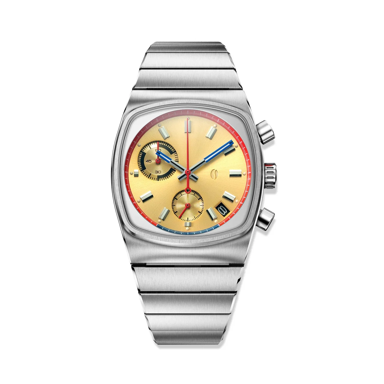Brew Watches Metric - Star Chronograph Watch METRIC-GLD-RED-BLU 36 mm kol saati