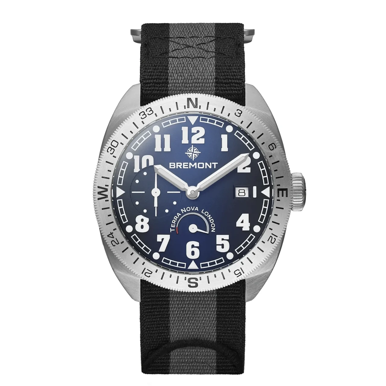 Bremont Terra Nova TN40-PWR-SS-BL-N-S 41 mm kol saati