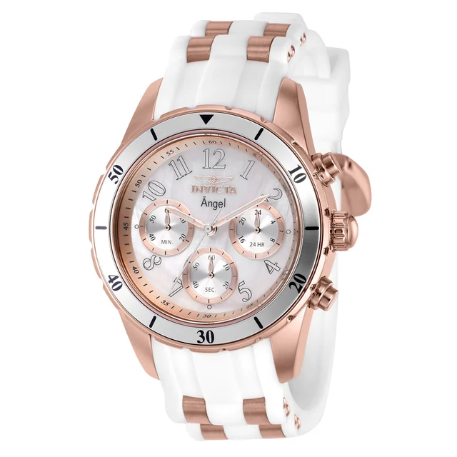 Invicta Angel Zenthia Watch - 40mm. Rose Gold. White (38755) kol saati