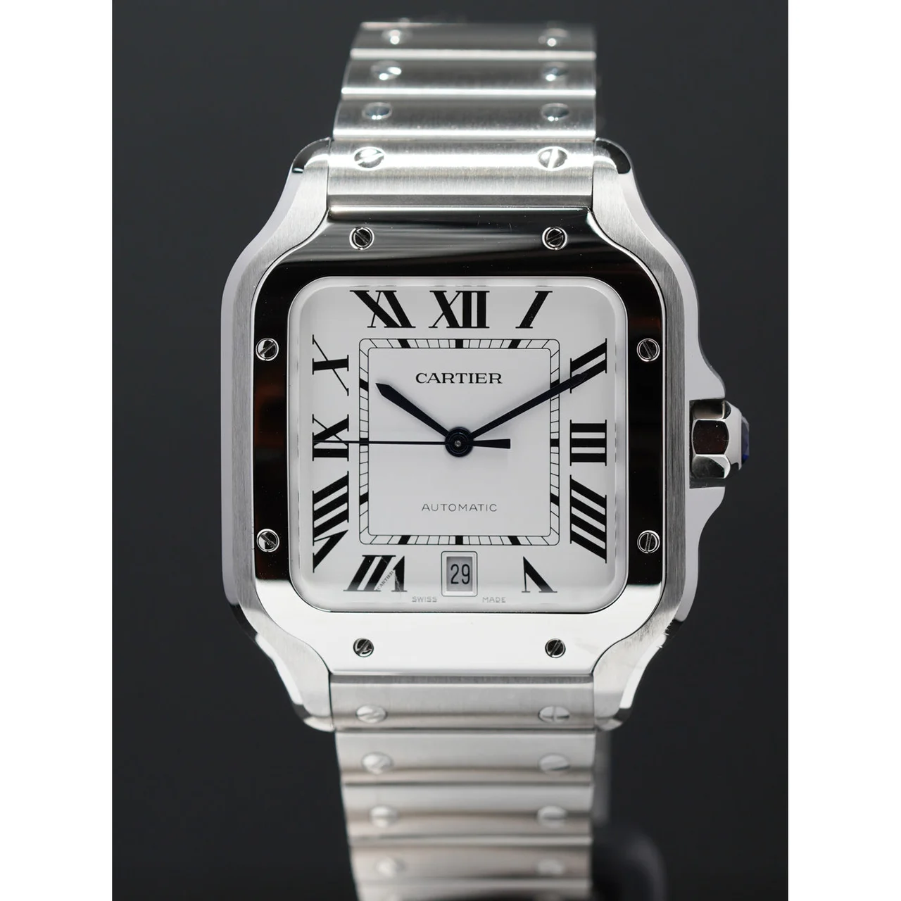 Cartier Santos de WSSA0018 210009N31478 kol saati