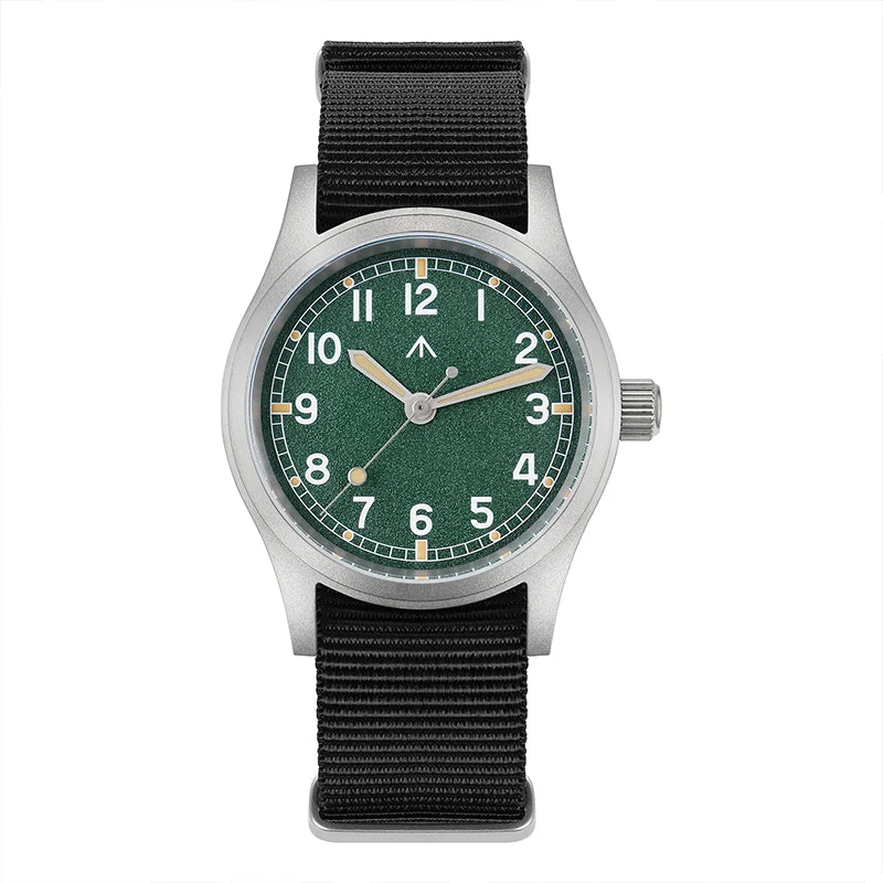 MILITADO Retro Field Watch Militado-ML12-红面VH31-灰尼龙 38 mm kol saati