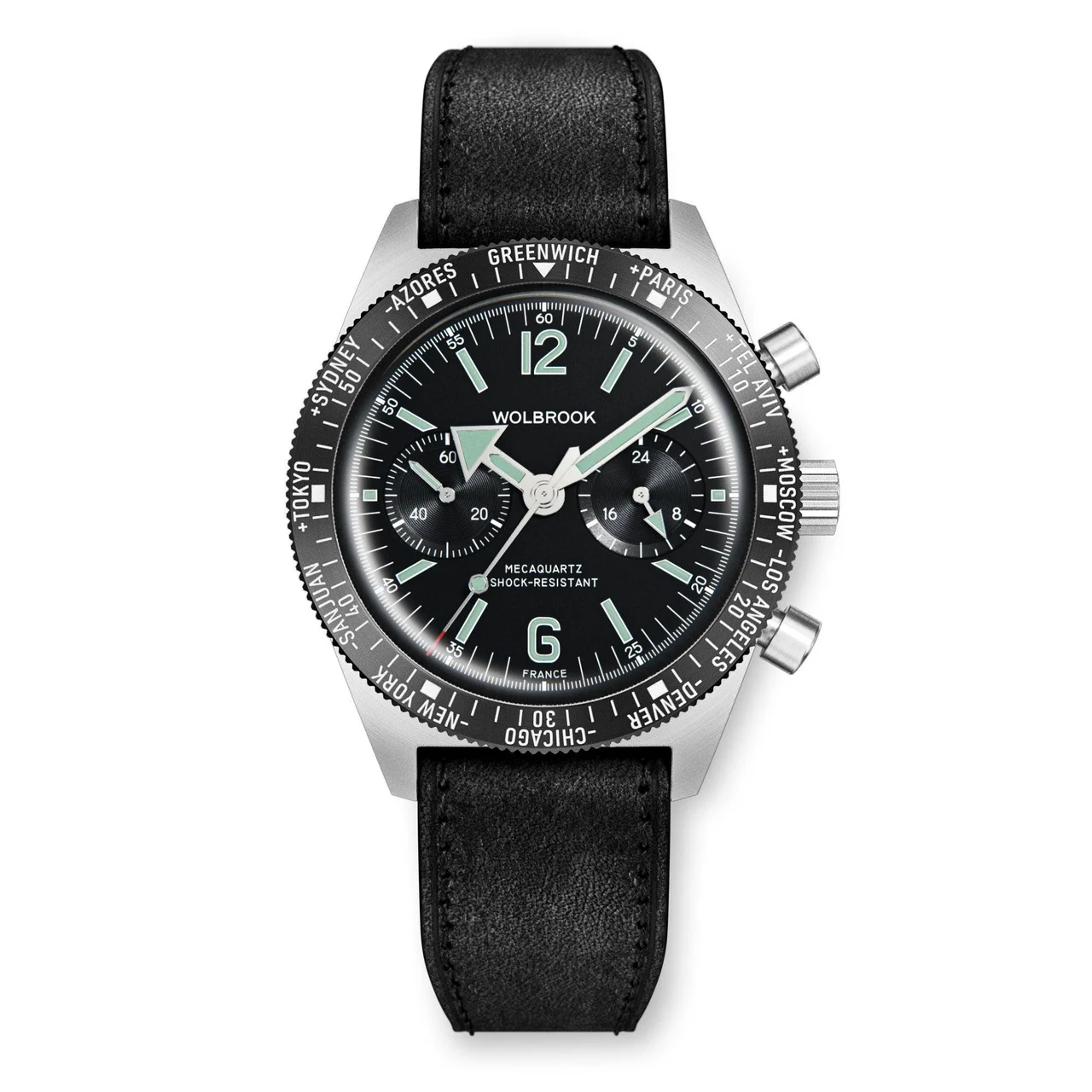 Wolbrook 24-SWCM-201-LR3-BLK-X15 48 mm kol saati