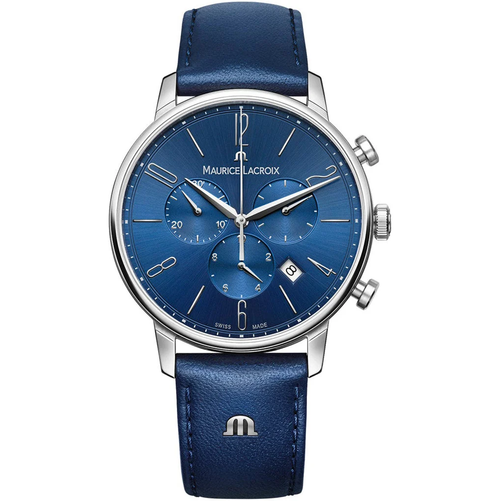 Maurice Lacroix Eliros Chronograph Blue Dial 40mm EL1098-SS001-420-4 40 mm kol saati