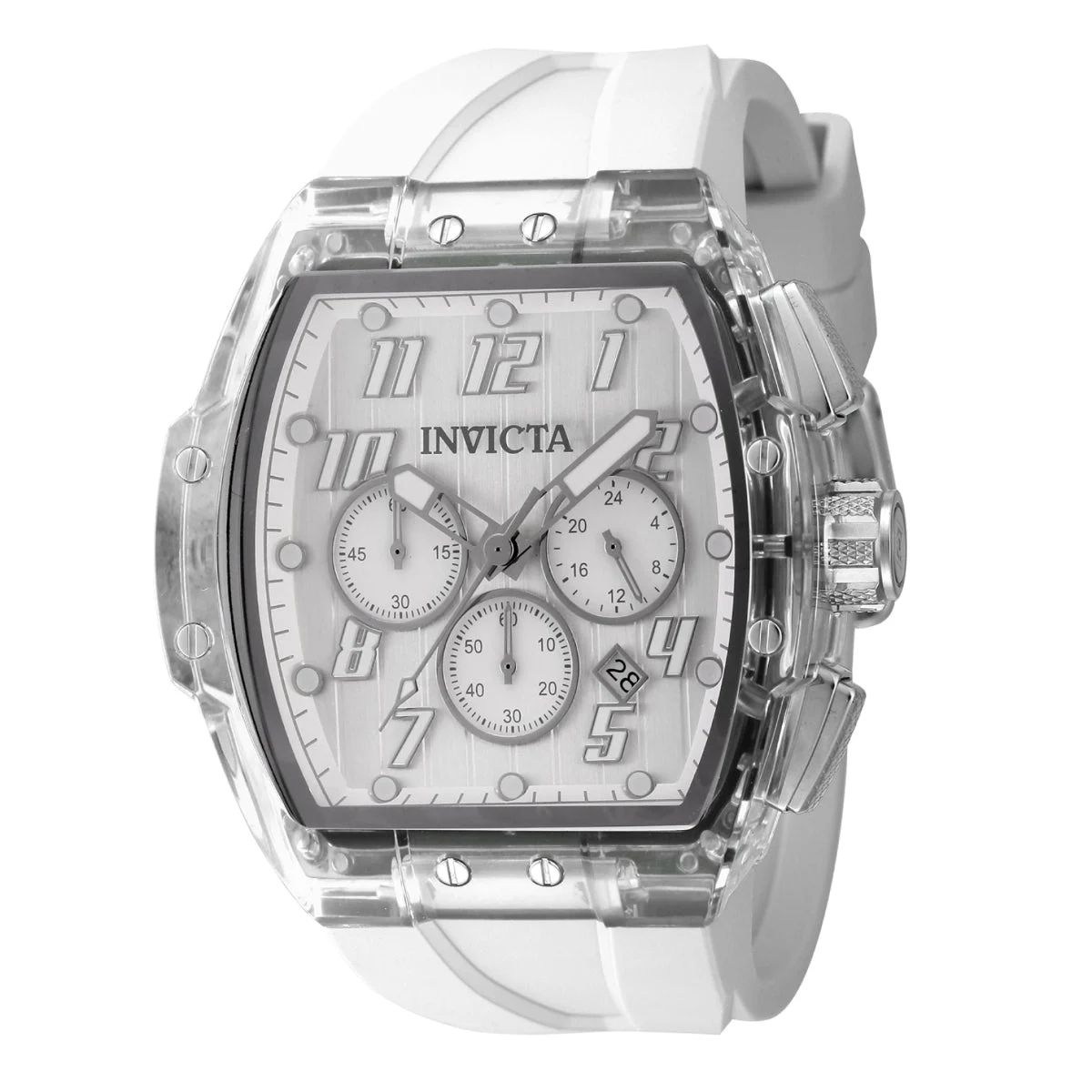 Invicta Open Box S1 Rally Anatomic Watch - 47mm. White (AIC-45481) 47 mm kol saati