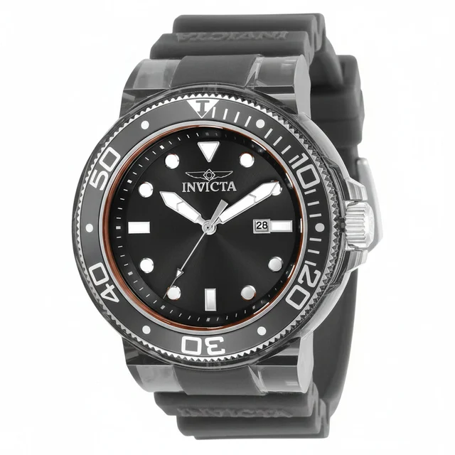Invicta Open Box Pro Diver Watch - 51.5mm, Black, Transparent (AIC-32334) kol saati