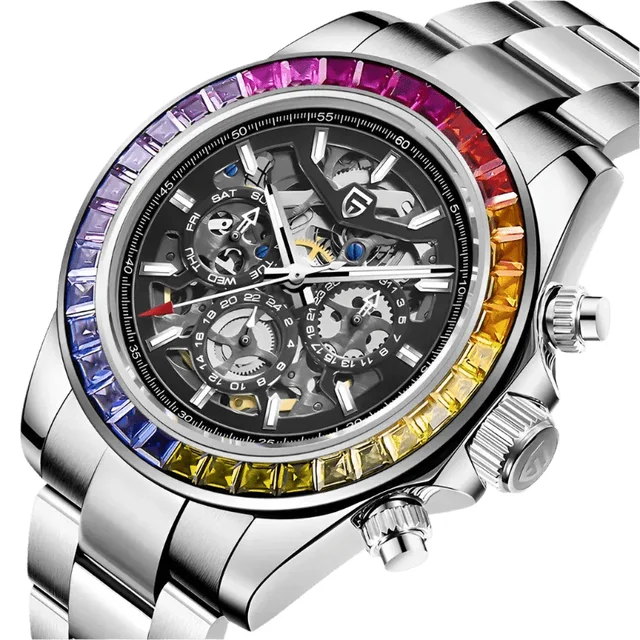 Pagani Design 14:200005100#Rainbow Circle kol saati