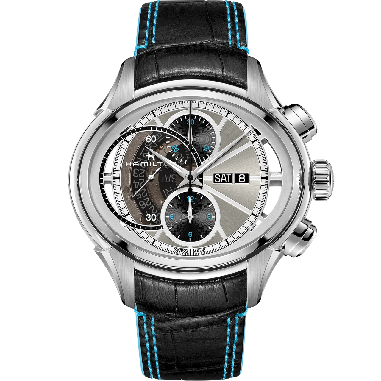 Hamilton Jazzmaster Face 2 Face II Auto Chrono H32866781 44 mm kol saati