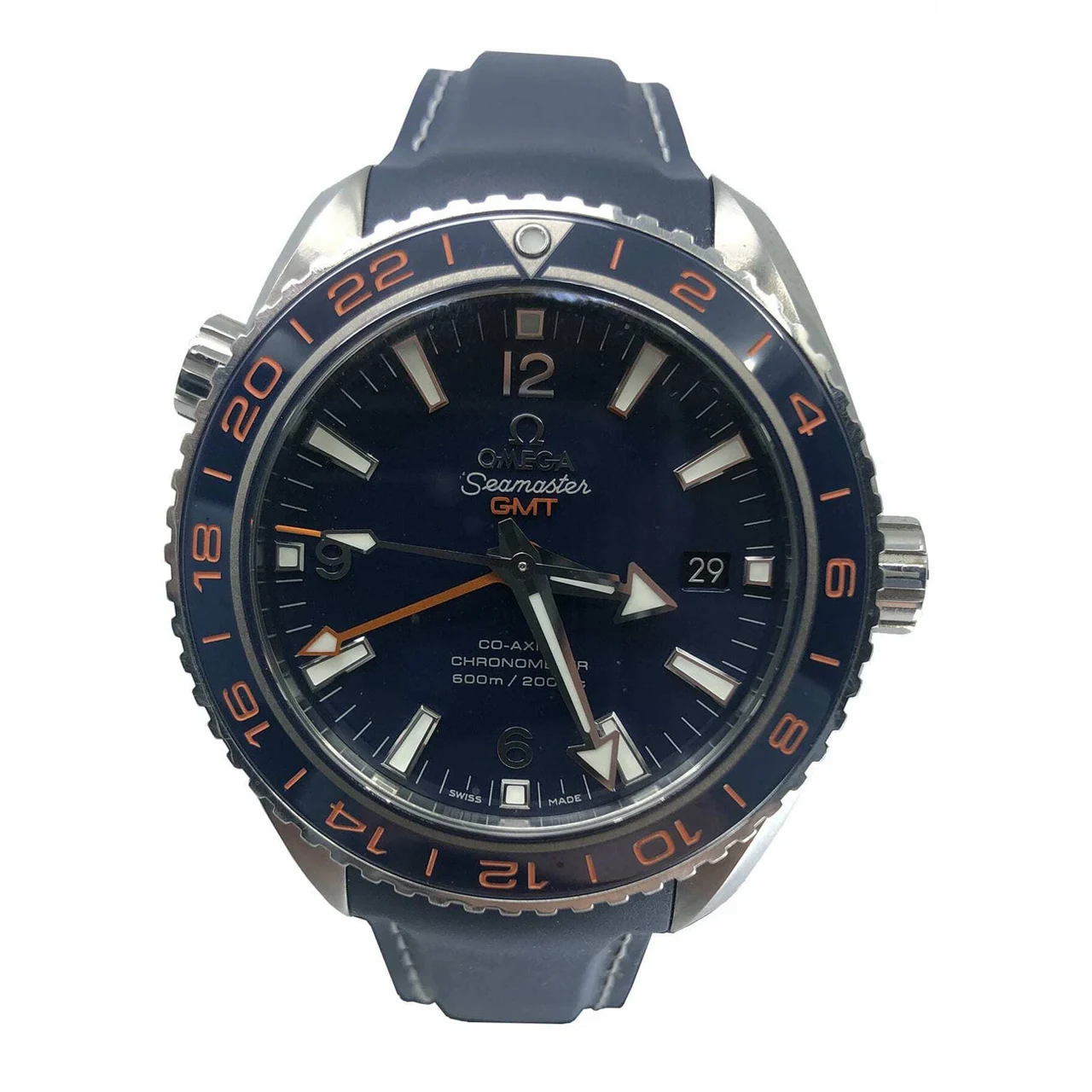 OMEGA Planet Ocean 600M Co-axial GMT 43.5mm 232.32.44.22.03.001 CSNCZ224 43.5 mm kol saati