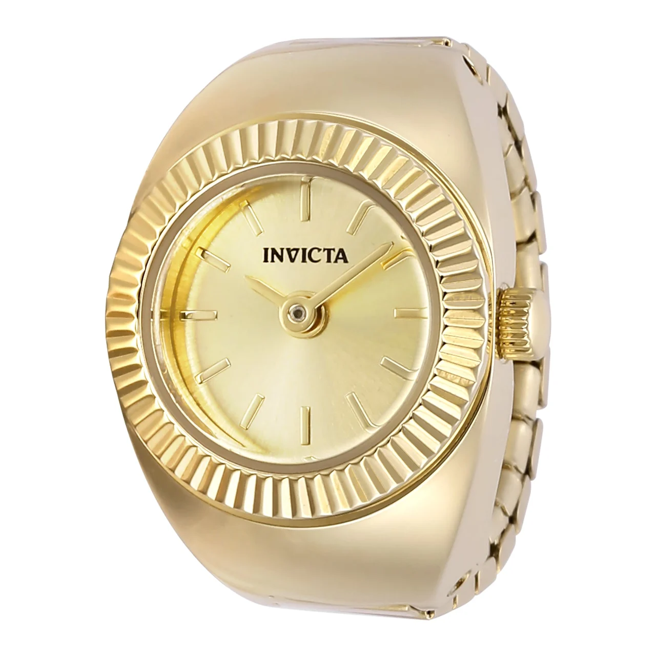 Invicta Mini Angel Velarise Ring Watch - 16.5mm, Gold (48947) kol saati
