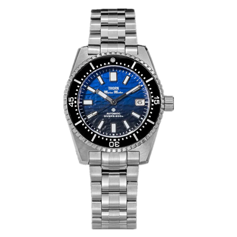Heimdallr Thorn 40mm NH35 Automatic Diver Watch 西流SHY042-元祖- 渐变深蓝-钢带 700 40 mm kol saati
