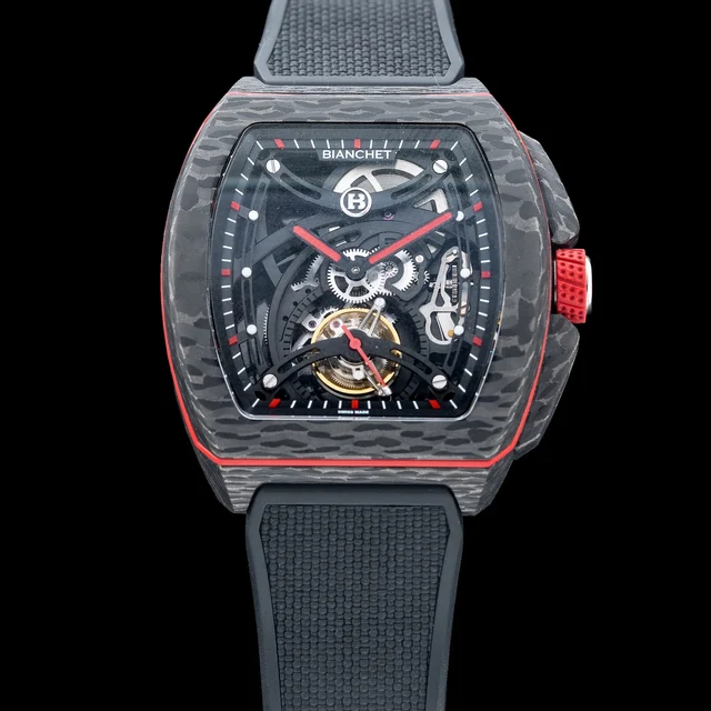 Bianchet Carbon Red Tourbillon B1.618 Openwork 210009N39338 kol saati
