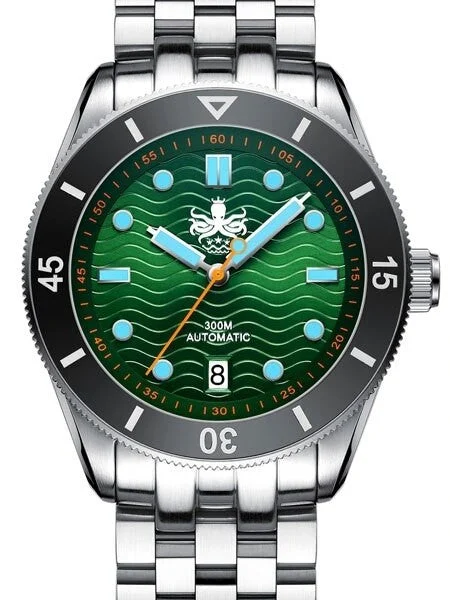 Phoibos Wave Master 300-Meter Automatic Dive Watch with AR Sapphire Crystal #PY010A 42 mm kol saati