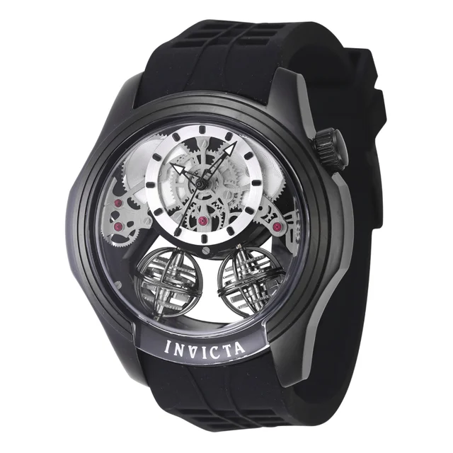 Invicta Specialty Twin-Axis Watch w/ Skeleton Dial - 46mm. Black (47374) kol saati