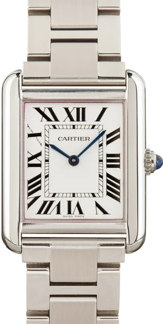 Cartier Tank Solo Small Model Silver Dial W5200013 kol saati