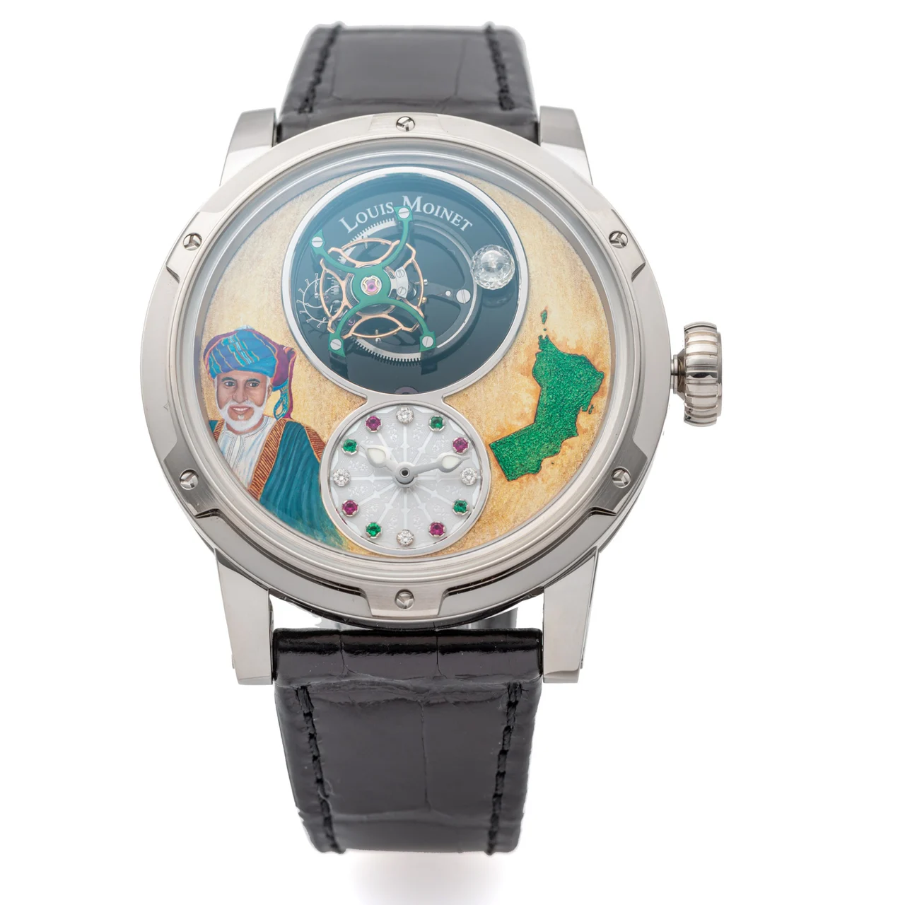 Louis Moinet LOUIS MOINET, REF. LM62.70.M., TOURBILLON MAJESTY, NO. 02/02, WHITE GOLD kol saati