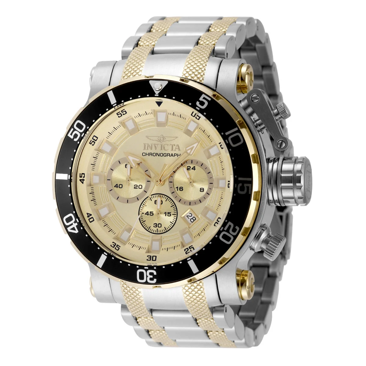 Invicta Coalition Forces Night Hawk Watch - 52mm. Gold, Steel (49224) 52 mm kol saati