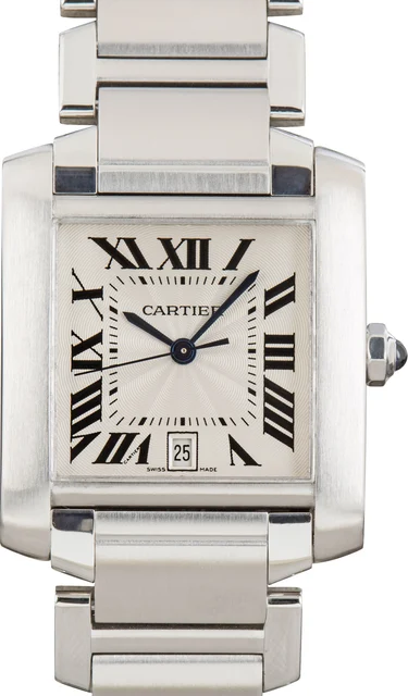 Cartier Tank Francaise Ref W51002Q3 Silver Dial kol saati