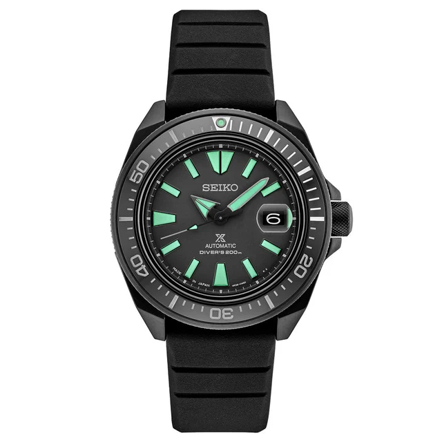 Seiko Prospex Black Series Limited Edition Night Vision Samurai #SRPH97 kol saati
