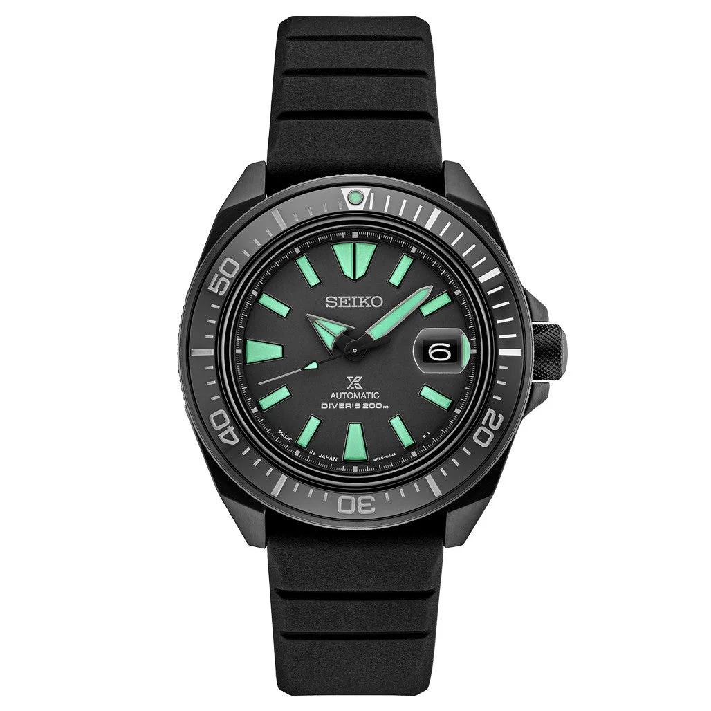 Seiko Prospex Black Series Limited Edition Night Vision Samurai #SRPH97 43.8 mm kol saati