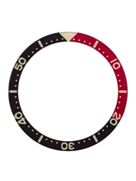 Islander Black-Red Luminous Sapphire Bezel Insert for Seiko SKX007, SKX009, SKX011 #C22 ko