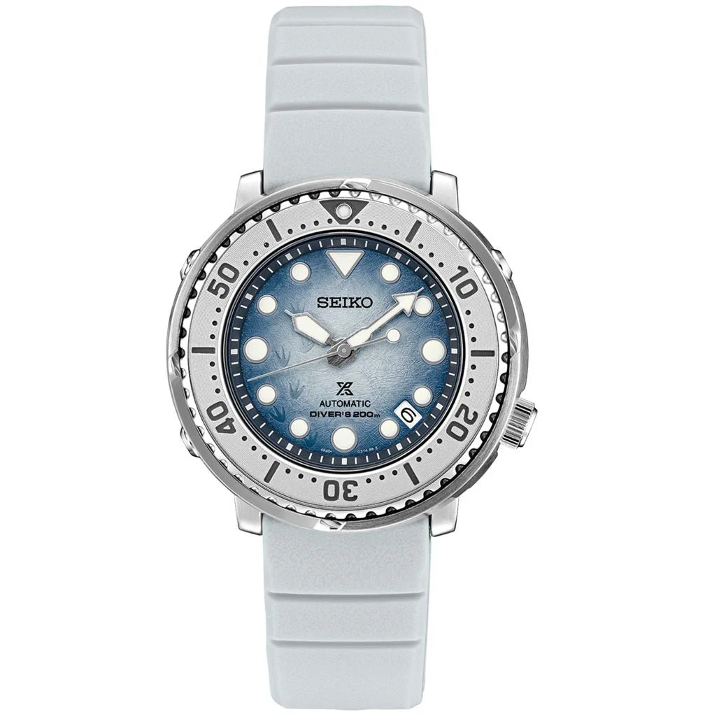 Seiko Prospex Save The Ocean, Special Edition Baby Tuna "Antarctica" Dive Watch #SRPG59 43 mm kol saati