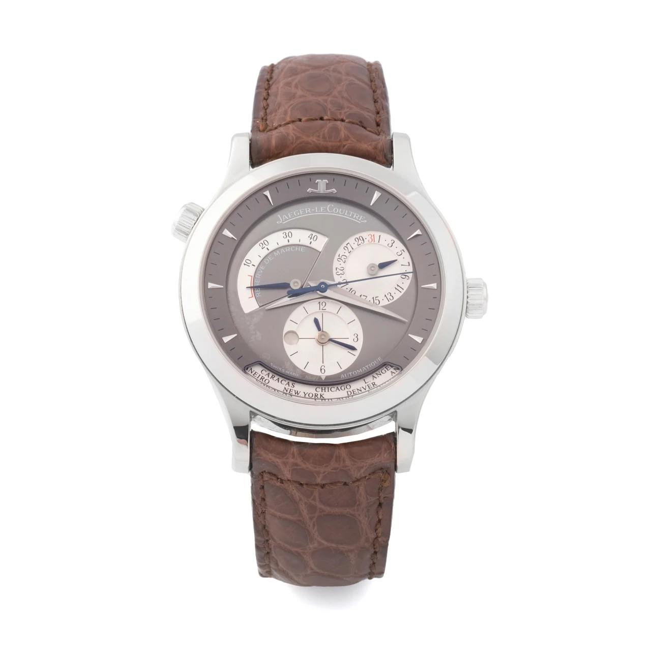 Jaeger-Lecoultre JAEGER-LECOULTRE, REF. 142.3.92, MASTER CONTROL GEOGRAPHIC, WHITE GOLD kol saati