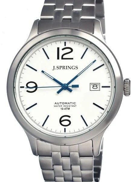 J. Springs Automatic Dress Watch with 42mm Case and White Dial #BEA015 42 mm kol saati