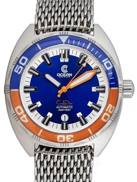 Ocean Crawler Core Diver Swiss Automatic Watch with AR Sapphire Crystal #CD-118 kol saati
