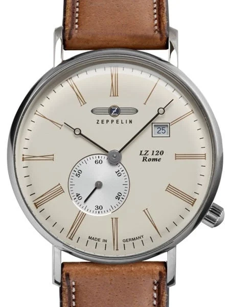 Graf Zeppelin Rome Series Swiss Quartz Dress Watch #7134-5 41 mm kol saati