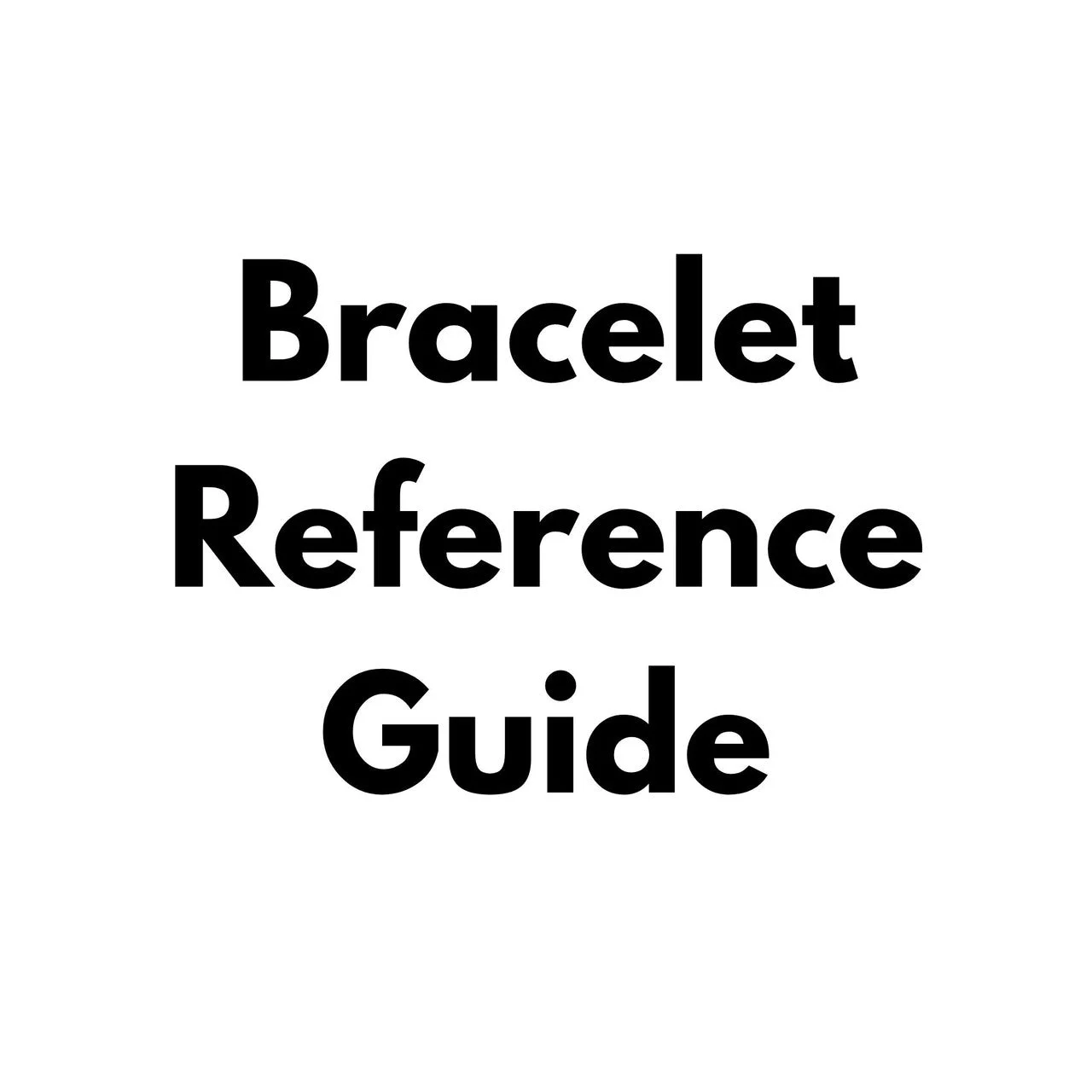 Islander Bracelet Reference Guide BRAC-Guide kol saati