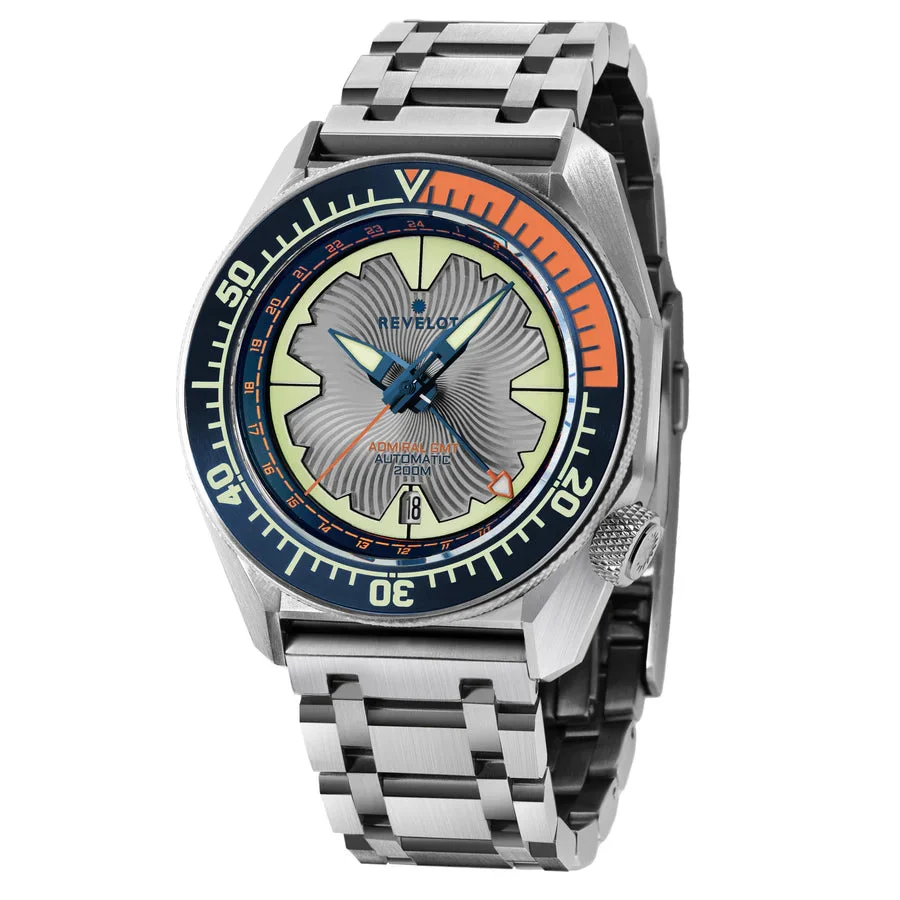 REVELOT Admiral GMT R10-6D16D1B1/S22-1B1BB4 42 mm kol saati