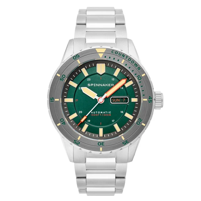 Spinnaker Hass Automatic Dive Watch with Kelp Green Dial #SP-5099-55 kol saati