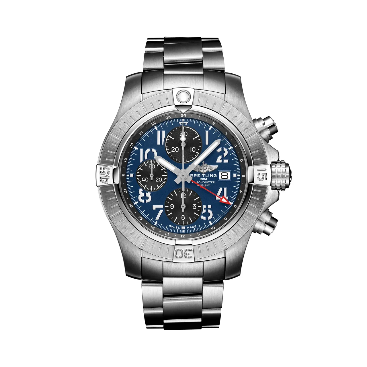 Breitling Avenger Chronograph GMT 45 Blue Arabic Dial A24315101C1A1 45 mm kol saati
