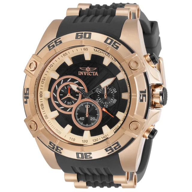 Invicta Speedway Impulse Watch - 52mm, Rose Gold, Black (30109) kol saati