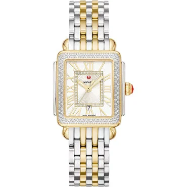 Michele Watches Michele Deco Madison Mid Two-Tone Diamond Watch MWW06G000002 kol saati