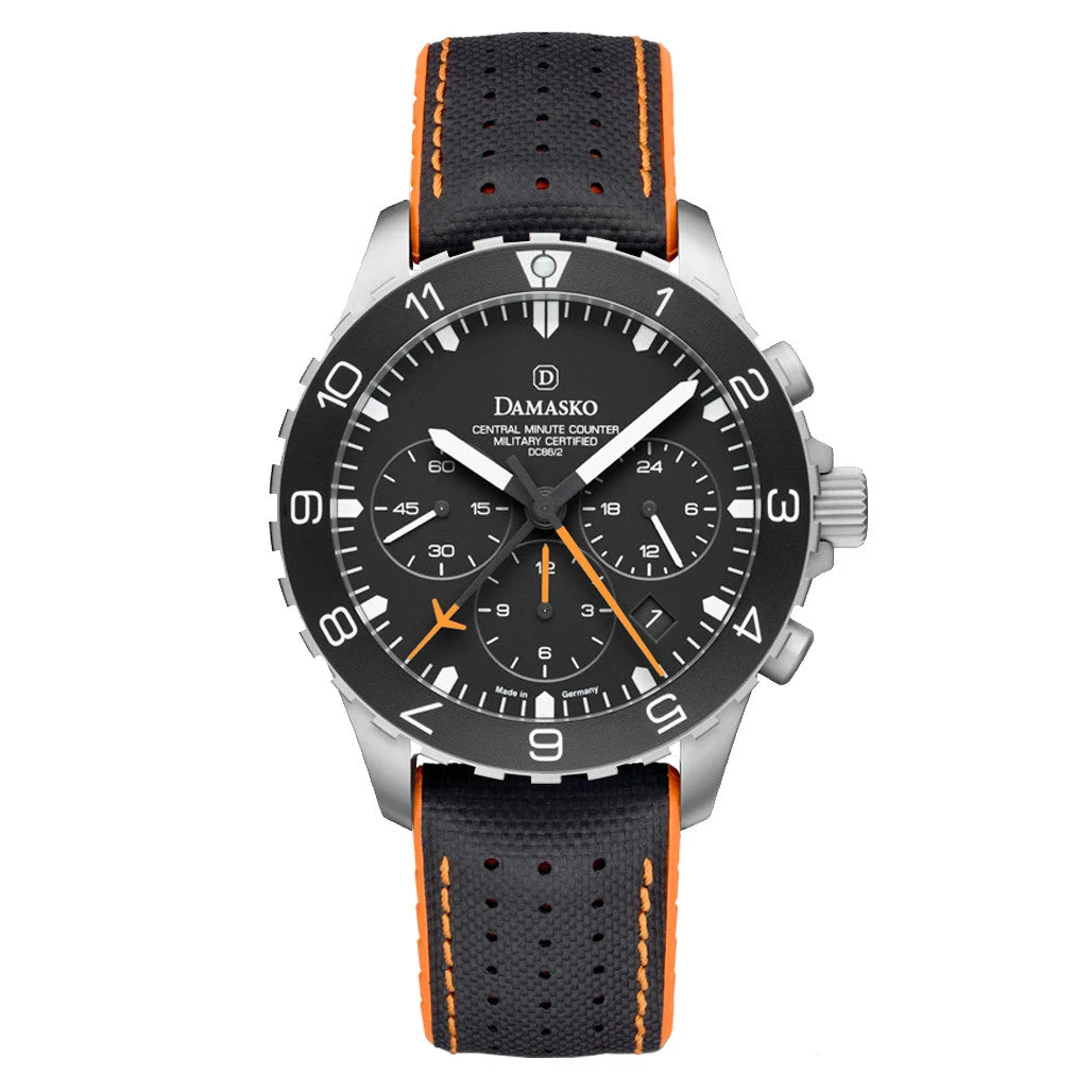 Damasko Chronograph with a Stopwatch and a 12-hour Totalizer #DC86/2-Or 42 mm kol saati