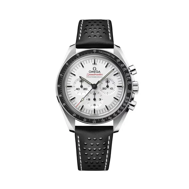 OMEGA Speedmaster Moonwatch Professional Chronograph Sapphire 42mm - White on Leather Stra