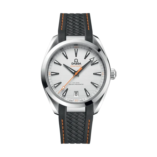 OMEGA Seamaster Aqua Terra 150M 41mm - Silver on Rubber Strap O22012412102002 kol saati