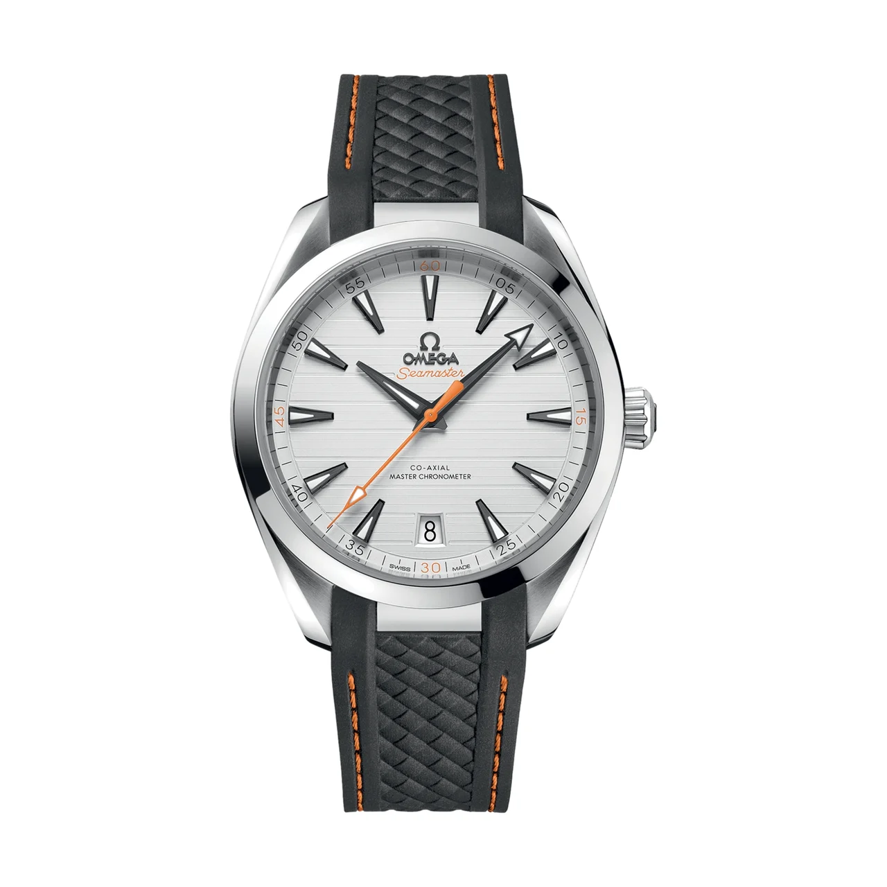 OMEGA Seamaster Aqua Terra 150M 41mm - Silver on Rubber Strap O22012412102002 41 mm kol saati