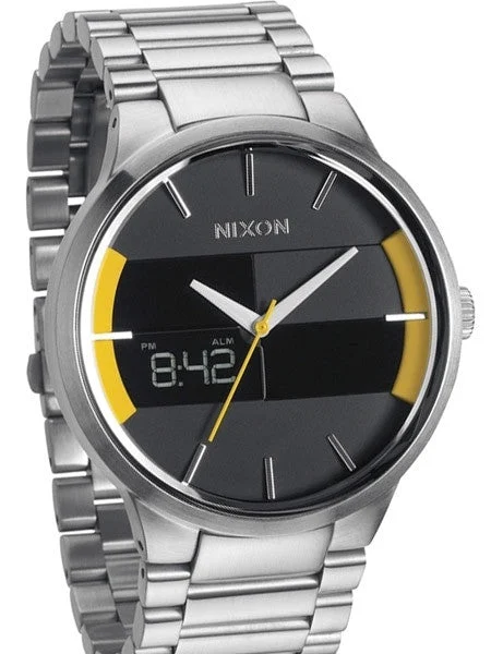 Nixon Spencer Grand Prix Quartz Dual Time Watch with Digital Alarm #A113-1227 kol saati