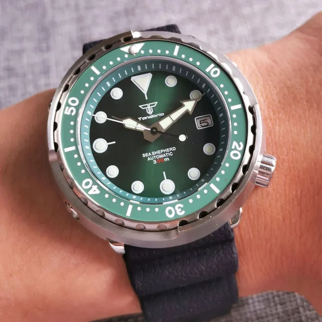 Tandorio Watches Tandorio Tuna Watch Super Luminous Sapphire Diver 46.5mm NH35A 20bar TD 2