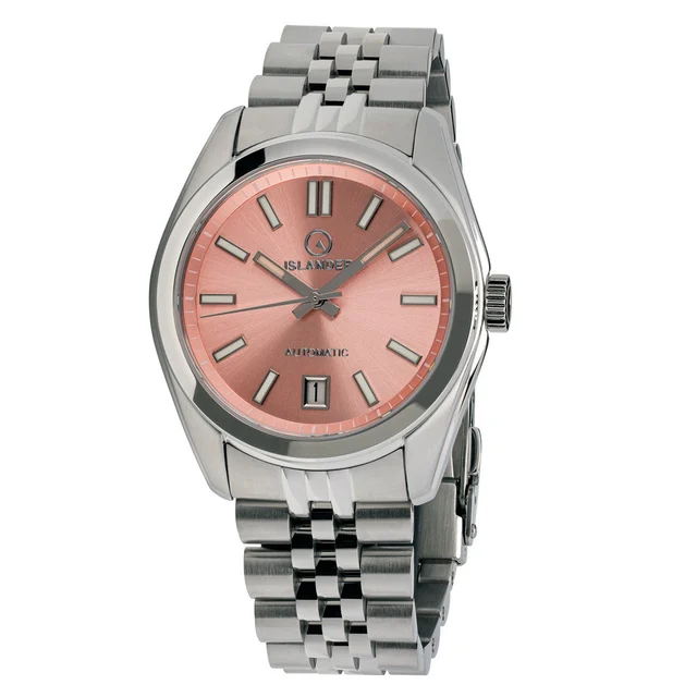 Islander Brookville Hi-Beat Automatic Dress Watch with Salmon Dial, AR Sapphire Crystal #I