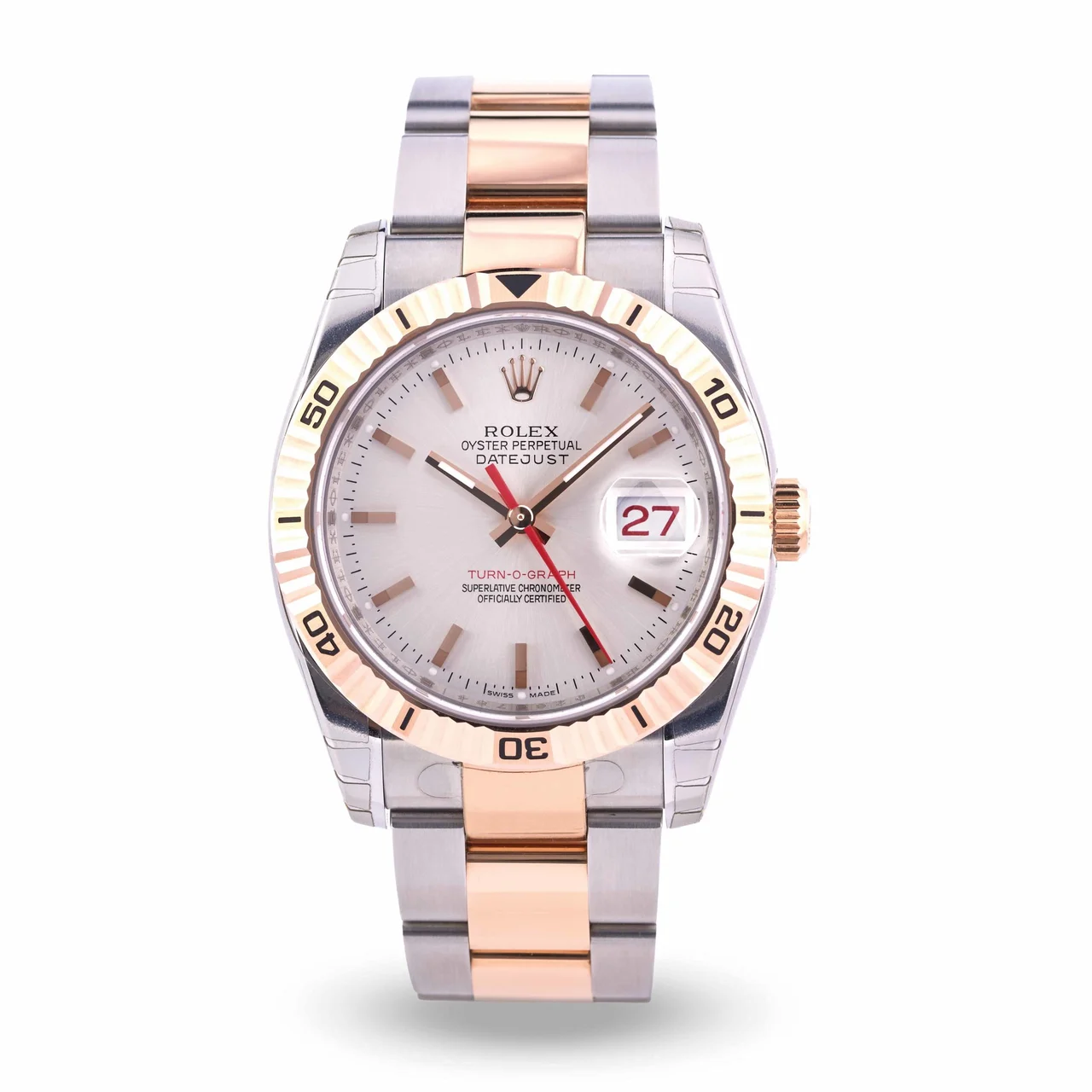 Rolex ROLEX, REF. 116261, DATEJUST TURN-O-GRAPH, STEEL AND PINK GOLD 36 mm kol saati