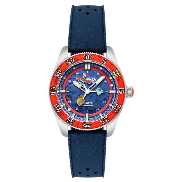 Spinnaker Spongebob Croft LE Peekaboo Dollar Diver Watch #SP-5152-01 kol saati