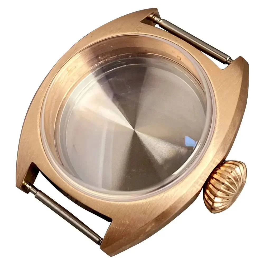 Tandorio Watches New 36mm Double Domed Sapphire Glass Solid Bronze Watch Cases NH35 Fit NH35 NH36 NH38 ETA2824 PT5000 Movement 14:200025551#Steel (small corwn);200000046:201720836#Fit NH35 NH36 36 mm kol saati