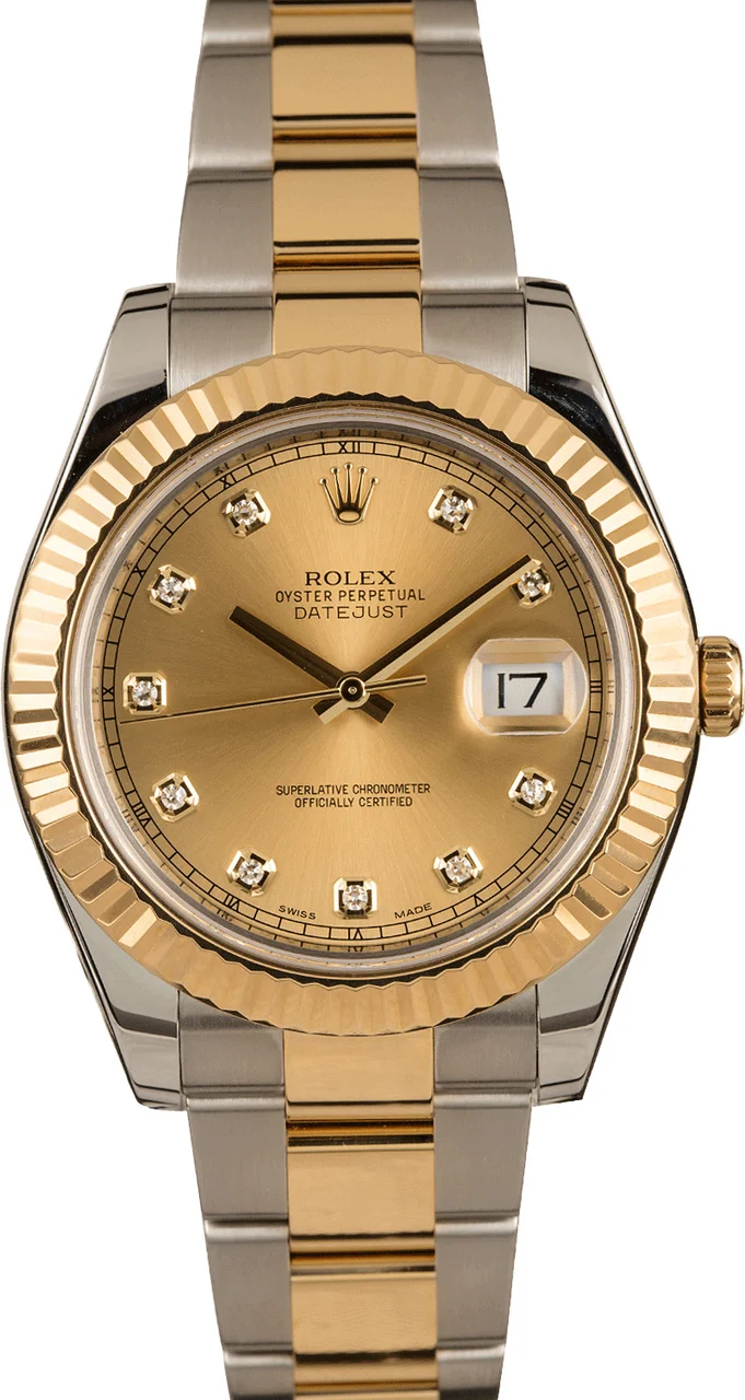 Rolex Datejust 116333 Champagne Diamond Dial 116333CDO 41 mm kol saati