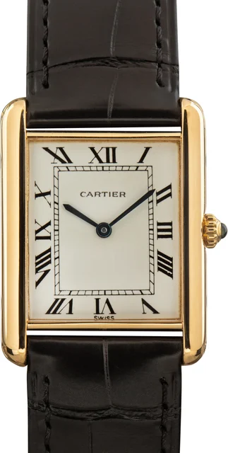 Cartier Tank Ref 1140 18k Yellow Gold kol saati