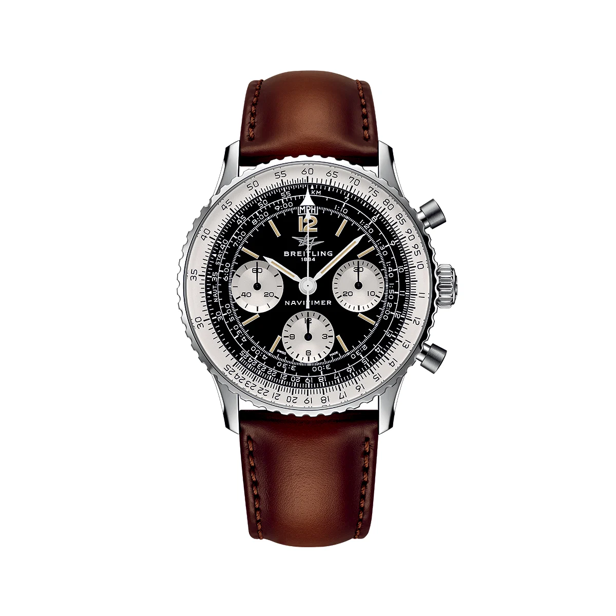 Breitling Navitimer B09 Chronograph Miles Davis Limited Edition 41mm - Black on Leather Strap AB09501A1B1X1 41 mm kol saati